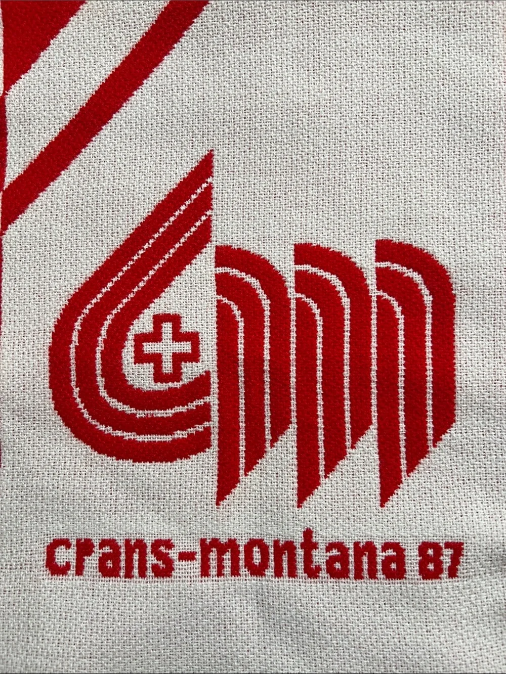 Vintage Scarf 1987 FIS Alpine World Ski Championships Crans-Montana, Switzerland